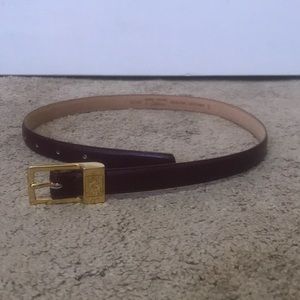Maroon Leather Belt